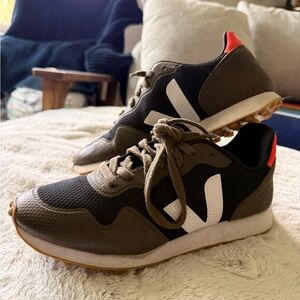 VEJA Olive and Black Sneakers (W,8)